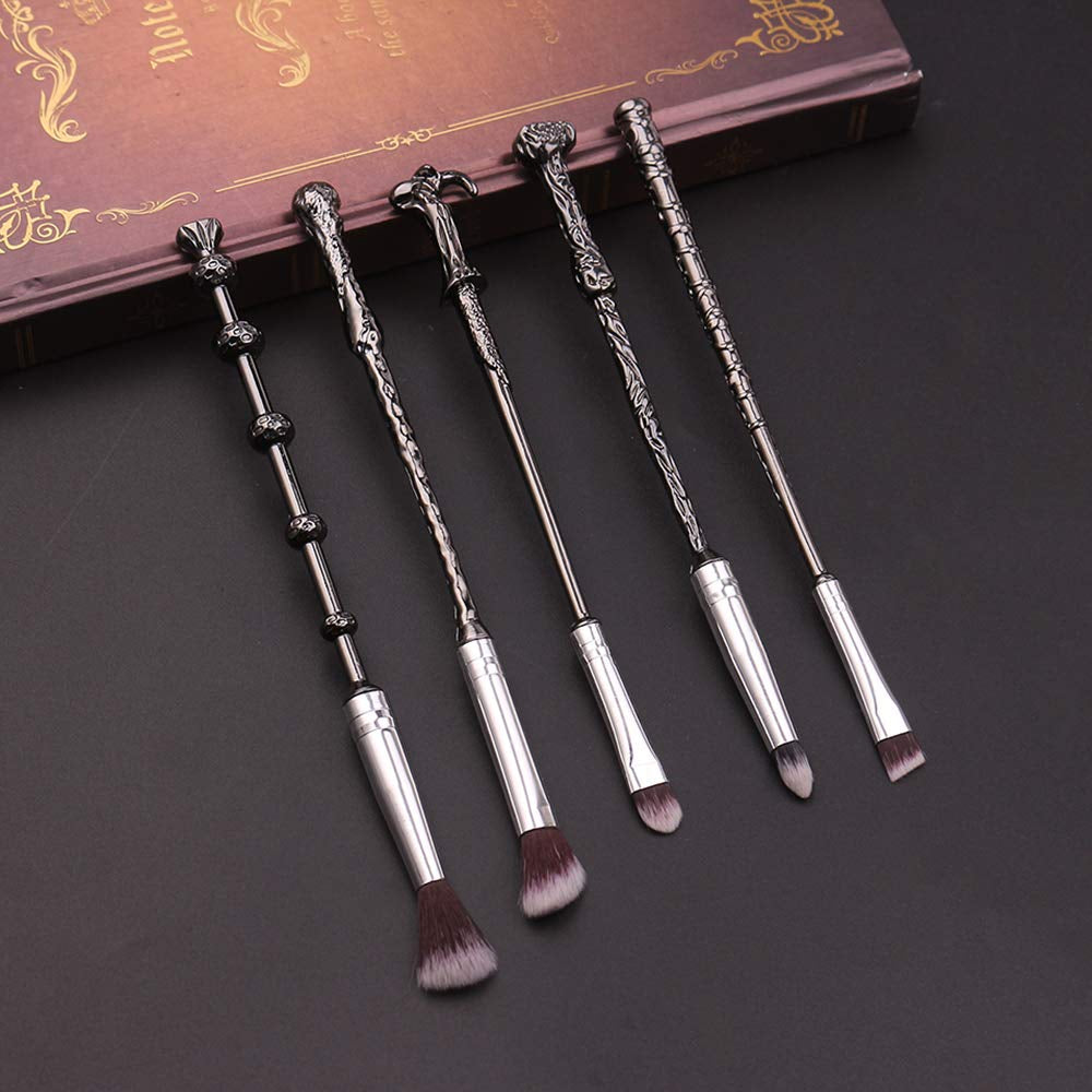 Gifts Wand Makeup Brushes 5 PCS Makeup Brush Set for Foundation Blending Blush Concealer Eyebrow Face Powder
