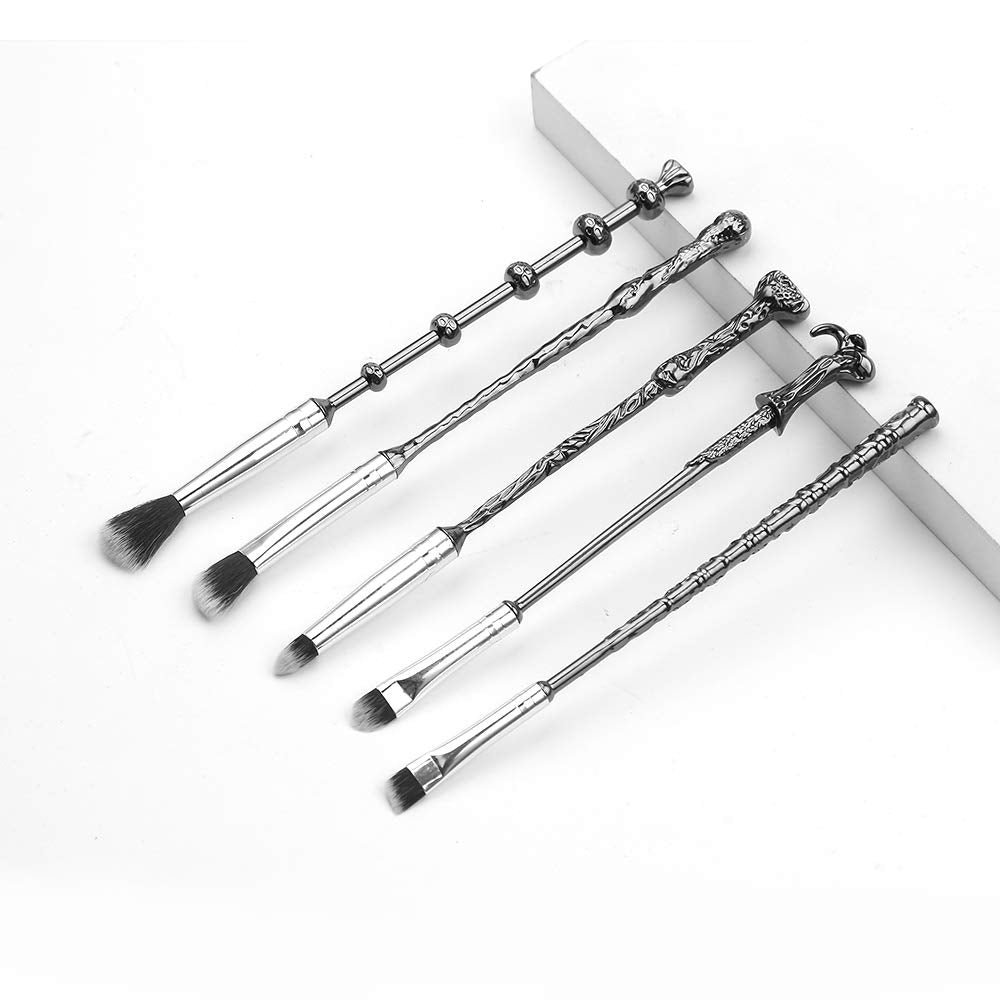 Gifts Wand Makeup Brushes 5 PCS Makeup Brush Set for Foundation Blending Blush Concealer Eyebrow Face Powder