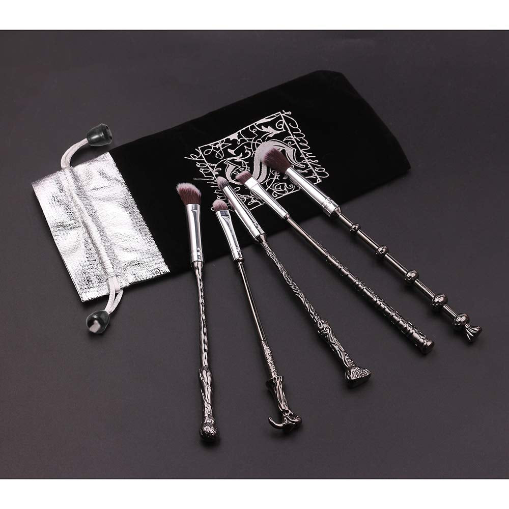 Gifts Wand Makeup Brushes 5 PCS Makeup Brush Set for Foundation Blending Blush Concealer Eyebrow Face Powder