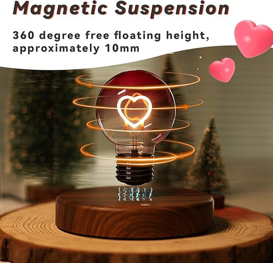Levitating Heart LED Bulb Lamp - Floating Magnetic Love Light | Unique Gift & Romantic Decor | Free UAE Delivery