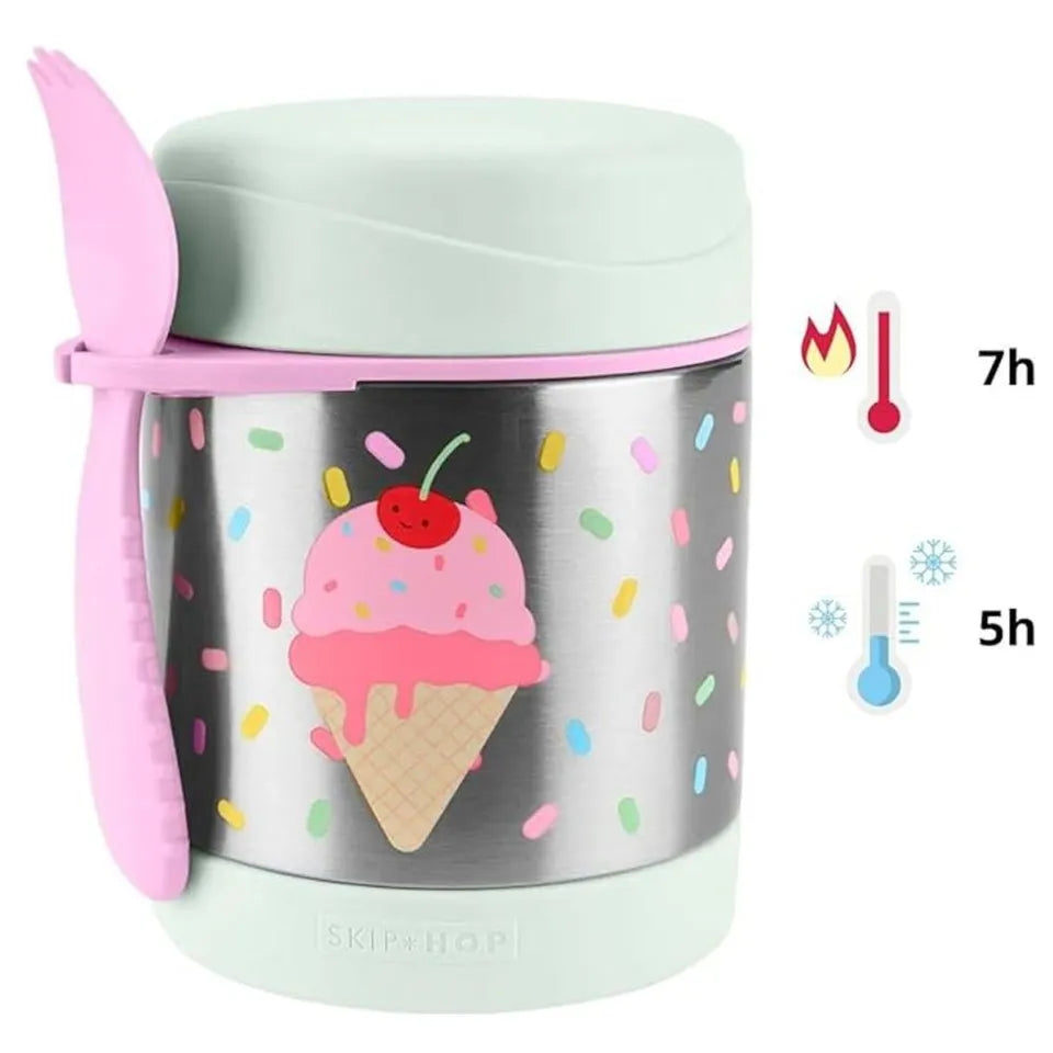 Skip Hop - Spark Style - Ice Cream - Food Jar (with Fork) - 325ml
