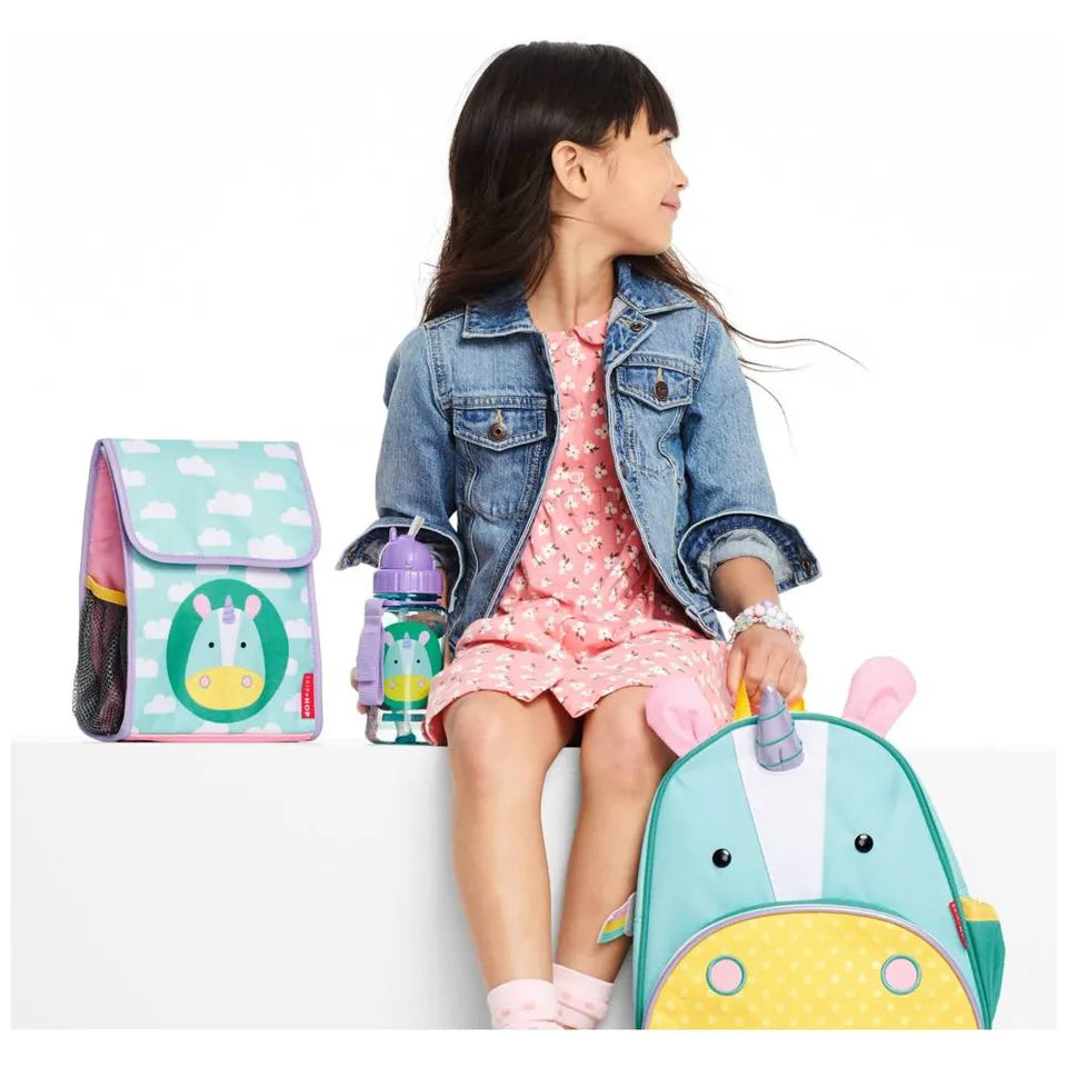 SkipHop - Zoo Straw Bottle - Unicorn - 390ml