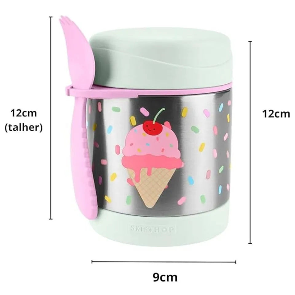 Skip Hop - Spark Style - Ice Cream - Food Jar (with Fork) - 325ml