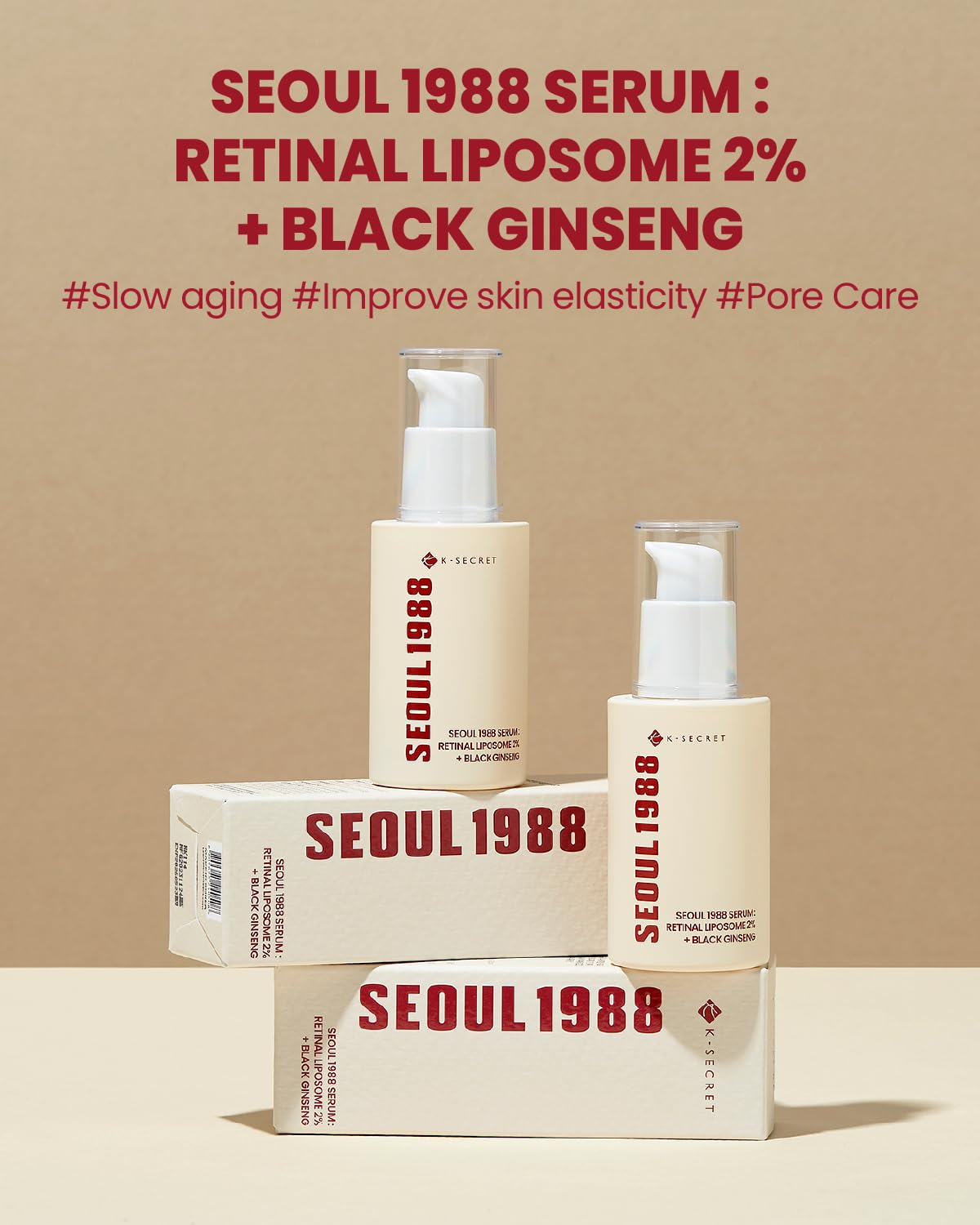 K‑SECRET - SEOUL 1988 Serum: Retinal Liposome 2% + Black Ginseng (Original)