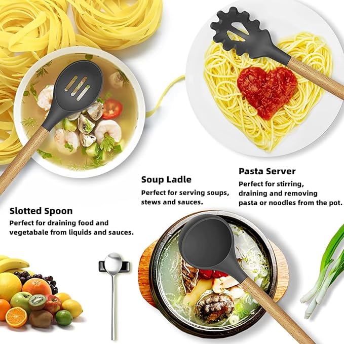 🍳 12-Piece Silicone Kitchen Set – Colorful &amp; Heat-Resistant Cooking Essentials 🥄✨