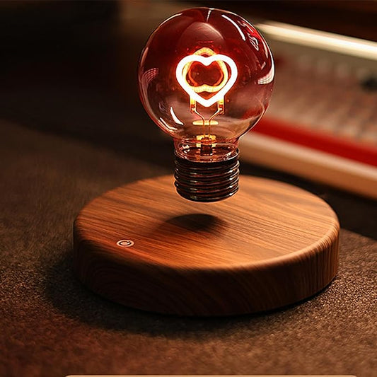 Levitating Heart LED Bulb Lamp - Floating Magnetic Love Light | Unique Gift & Romantic Decor | Free UAE Delivery