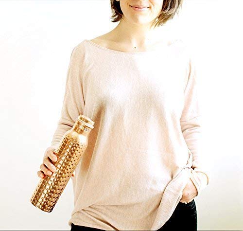 Copper Pure Hammered Design Water Bottle
