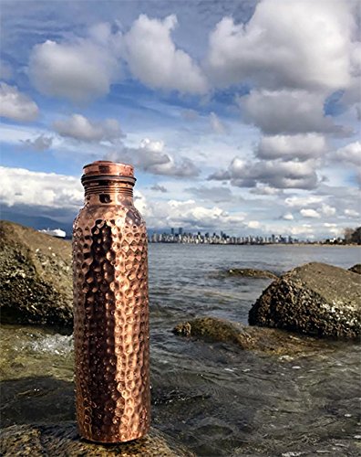 Copper Pure Hammered Design Water Bottle