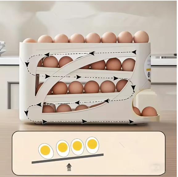 Rolling Egg Dispenser Rack