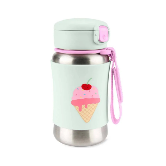 Skip Hop - Spark Style - Ice Cream - Stainless Steel Straw Bottle - 350ml