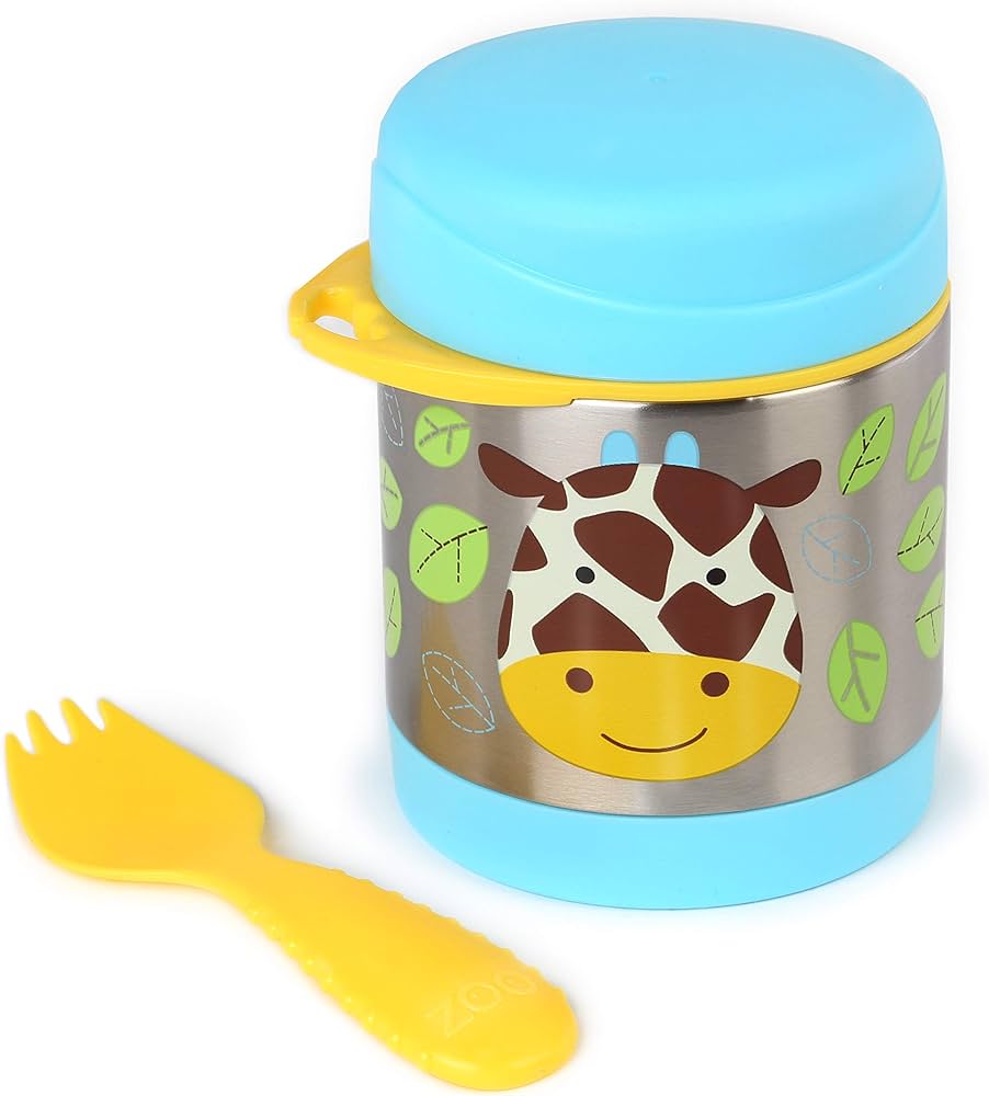 Skip Hop - Zoo  - Giraffe - Food Jar (with Fork) - 325ml