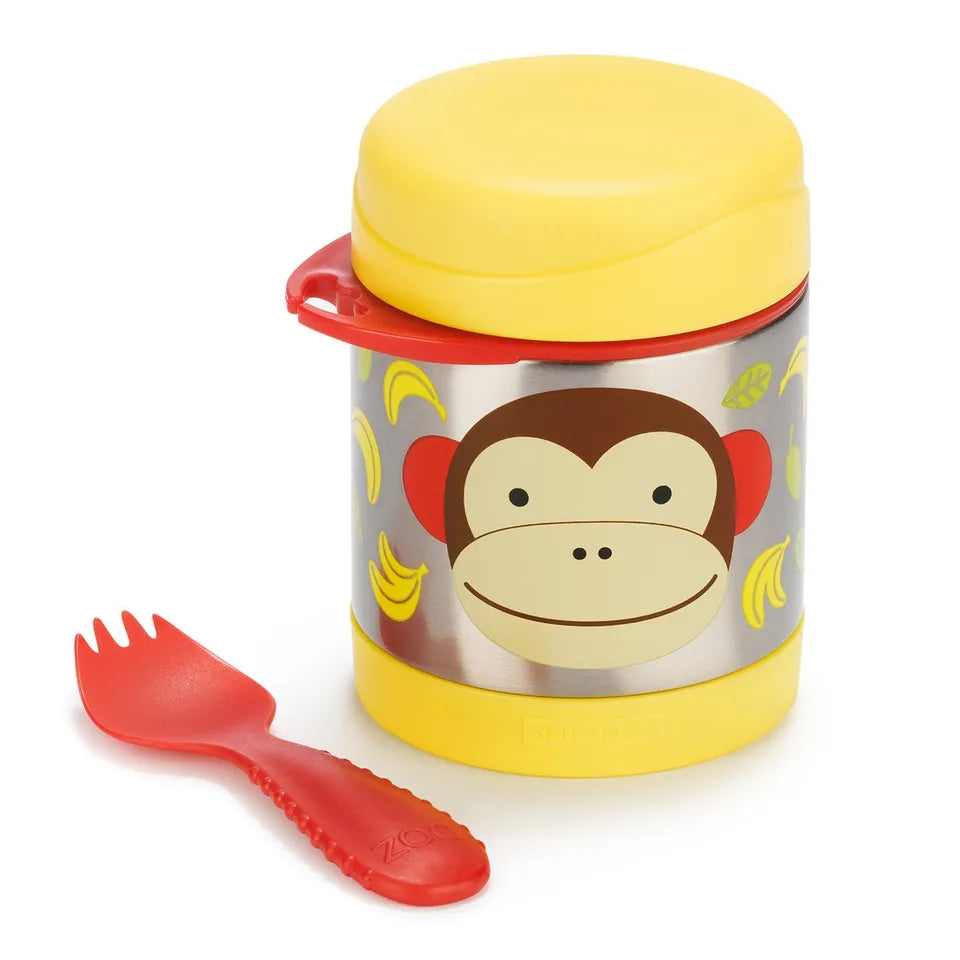 Skip Hop - Zoo - Monkey - Food Jar (with Fork) - 325ml