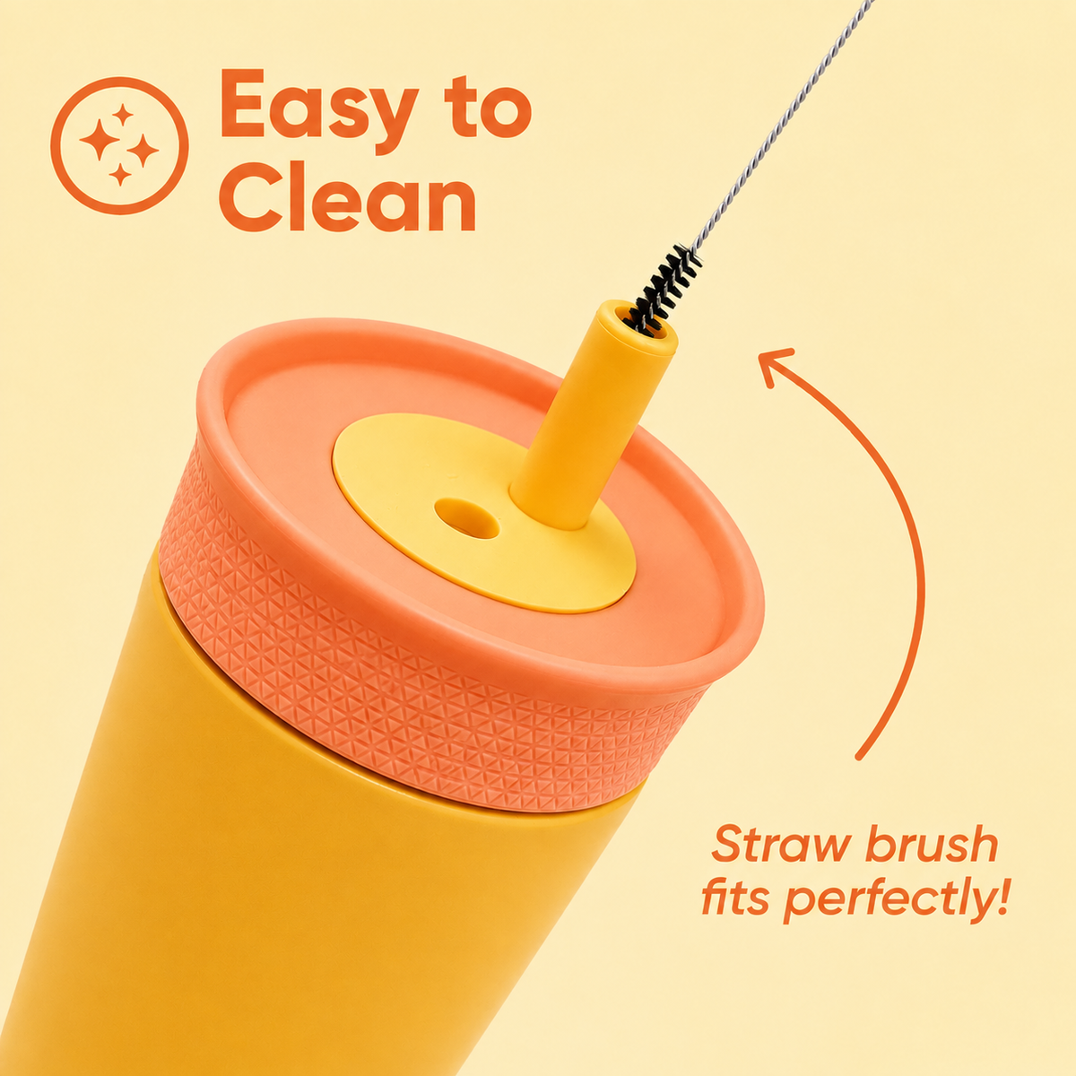 Sunset Mango - Yellow and Pink - Kids Stainless Steel Straw Tumbler 12oz (360ml)