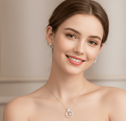 Butterfly Halo Crystal Jewelry Set - Zambeel