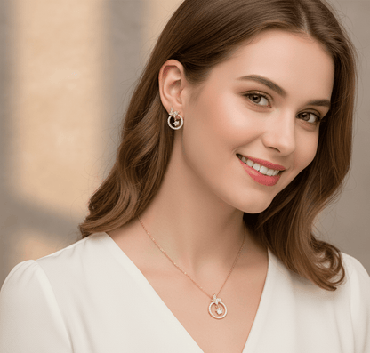 Butterfly Halo Crystal Jewelry Set - Zambeel