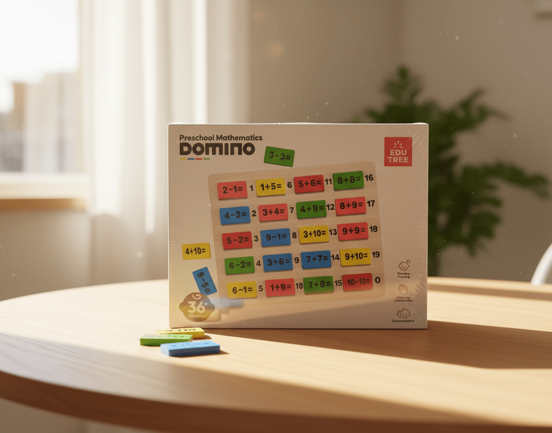 EduTree - Mathematics Wooden Domino Set