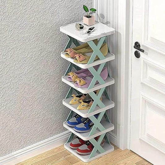Modular Stackable Shoe Rack - Installation-Free Vertical Shoe Organizer